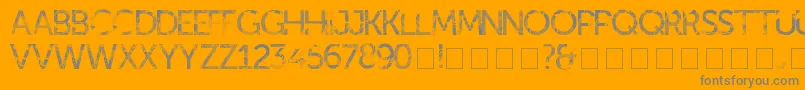 kill ed Font – Gray Fonts on Orange Background