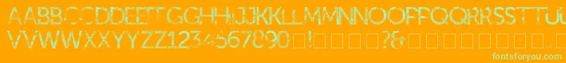 kill ed Font – Green Fonts on Orange Background