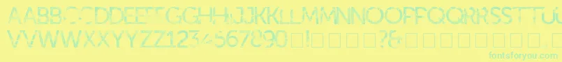 kill ed Font – Green Fonts on Yellow Background