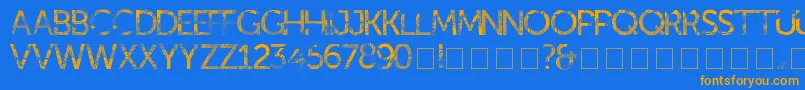 kill ed Font – Orange Fonts on Blue Background