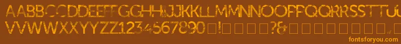 kill ed Font – Orange Fonts on Brown Background