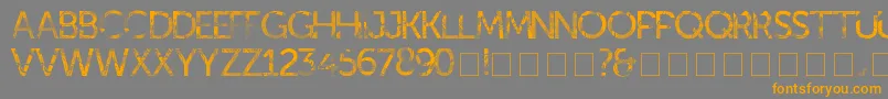 kill ed Font – Orange Fonts on Gray Background