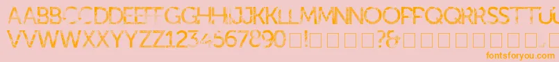 kill ed Font – Orange Fonts on Pink Background