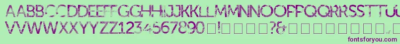 kill ed Font – Purple Fonts on Green Background