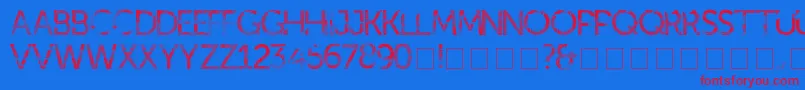 kill ed Font – Red Fonts on Blue Background