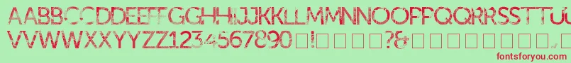 kill ed Font – Red Fonts on Green Background