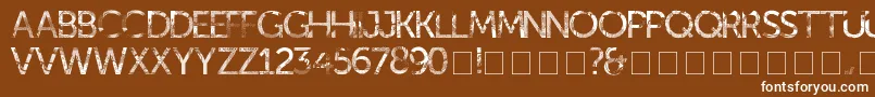 kill ed Font – White Fonts on Brown Background