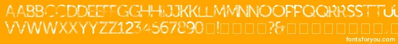kill ed Font – White Fonts on Orange Background