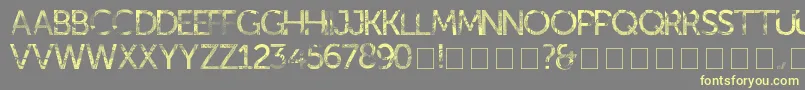 kill ed Font – Yellow Fonts on Gray Background