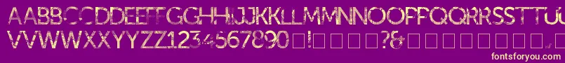 kill ed Font – Yellow Fonts on Purple Background