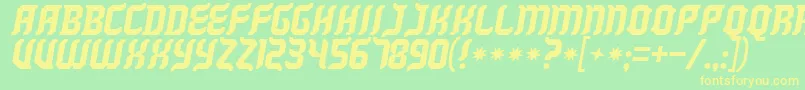 Kill your darlings AC Font – Yellow Fonts on Green Background