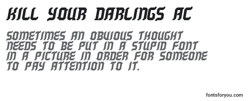 Обзор шрифта Kill your darlings AC (131635)