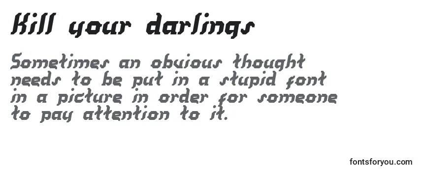 Kill your darlings Font