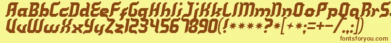 Kill Font – Brown Fonts on Yellow Background