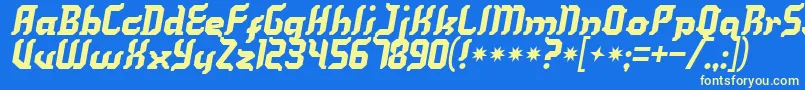 Kill Font – Yellow Fonts on Blue Background