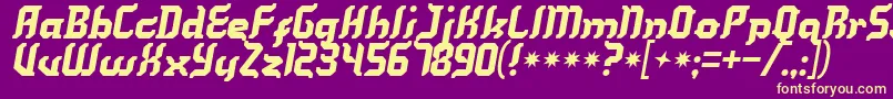 Kill Font – Yellow Fonts on Purple Background