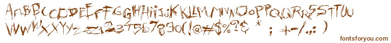 Killer s Move-fontti – ruskeat fontit valkoisella taustalla