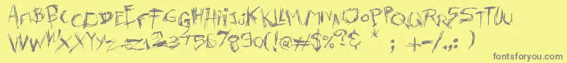 Killer s Move Font – Gray Fonts on Yellow Background