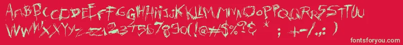 Killer s Move Font – Green Fonts on Red Background