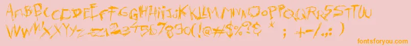 Killer s Move Font – Orange Fonts on Pink Background