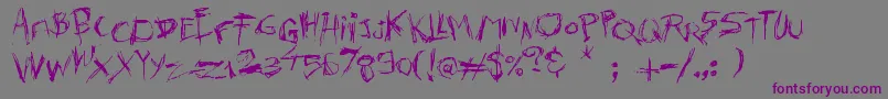 Killer s Move-fontti – violetit fontit harmaalla taustalla