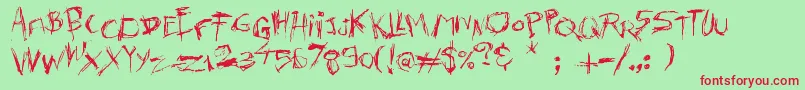 Killer s Move Font – Red Fonts on Green Background