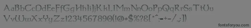 Dumbledor3CutUp Font – Black Fonts on Gray Background