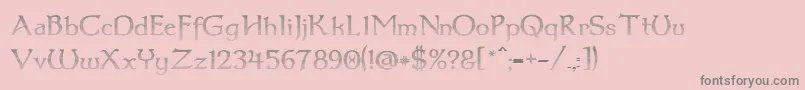 More about Dumbledor3CutUp Font Dumbledor3CutUp Font – Gray Fonts on Pink Background