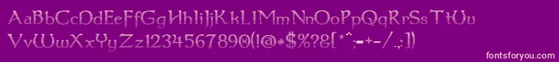 Dumbledor3CutUp Font – Pink Fonts on Purple Background