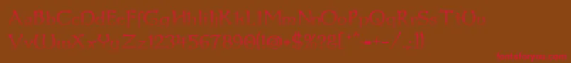Dumbledor3CutUp Font – Red Fonts on Brown Background