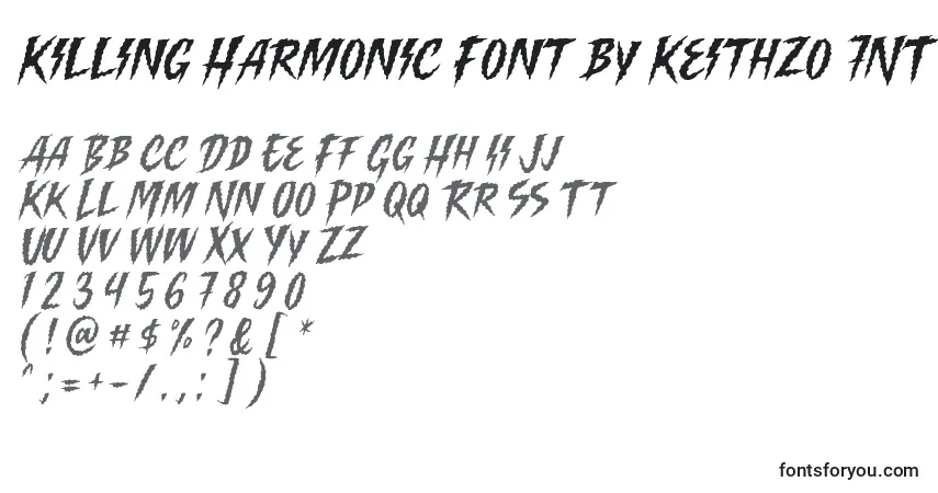 Schriftart Killing Harmonic Font by Keithzo 7NTypes – Alphabet, Zahlen, spezielle Symbole