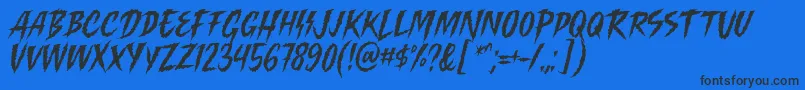 Police Killing Harmonic Font by Keithzo 7NTypes – polices noires sur fond bleu