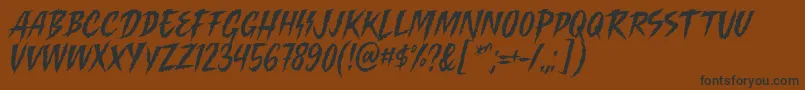 Killing Harmonic Font by Keithzo 7NTypes Font – Black Fonts on Brown Background