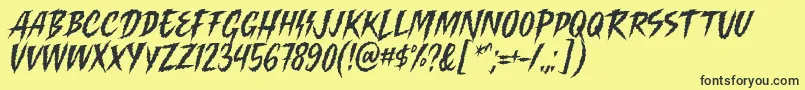 Killing Harmonic Font by Keithzo 7NTypes Font – Black Fonts on Yellow Background