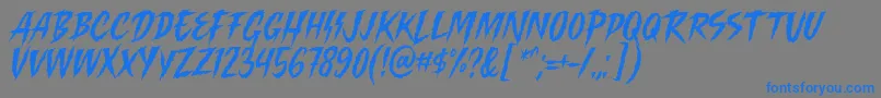 フォントKilling Harmonic Font by Keithzo 7NTypes – 灰色の背景に青い文字