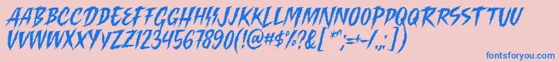 Police Killing Harmonic Font by Keithzo 7NTypes – polices bleues sur fond rose