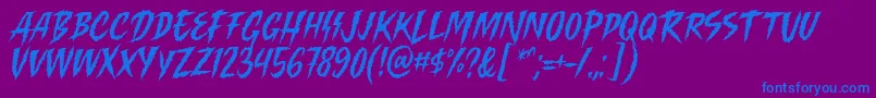 Police Killing Harmonic Font by Keithzo 7NTypes – polices bleues sur fond violet