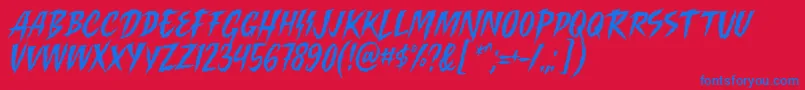 More about Killing Harmonic Font by Keithzo 7NTypes Font Killing Harmonic Font by Keithzo 7NTypes Font – Blue Fonts on Red Background
