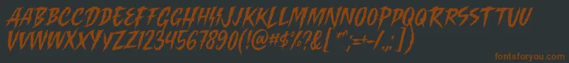 Killing Harmonic Font by Keithzo 7NTypes-Schriftart – Braune Schriften auf schwarzem Hintergrund