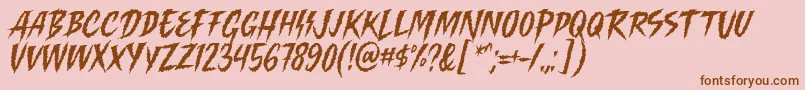 fuente Killing Harmonic Font by Keithzo 7NTypes – Fuentes Marrones Sobre Fondo Rosa