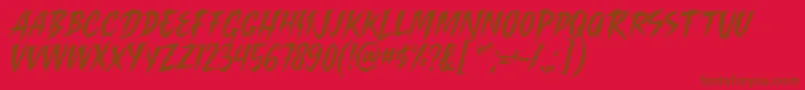 Police Killing Harmonic Font by Keithzo 7NTypes – polices brunes sur fond rouge