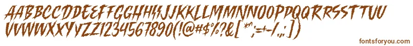 フォントKilling Harmonic Font by Keithzo 7NTypes – 白い背景に茶色のフォント