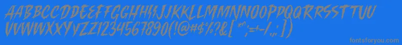 Czcionka Killing Harmonic Font by Keithzo 7NTypes – szare czcionki na niebieskim tle
