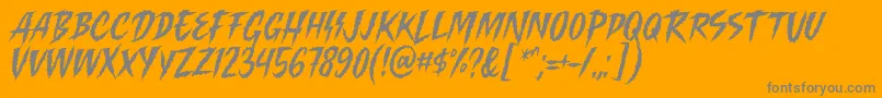 Шрифт Killing Harmonic Font by Keithzo 7NTypes – серые шрифты на оранжевом фоне