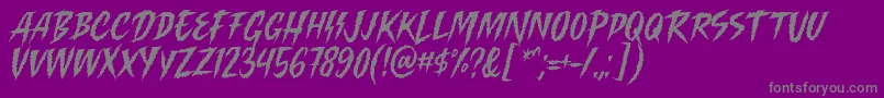 Killing Harmonic Font by Keithzo 7NTypes-Schriftart – Graue Schriften auf violettem Hintergrund