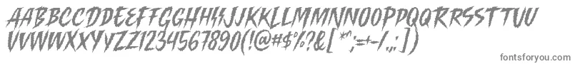 Killing Harmonic Font by Keithzo 7NTypes-fontti – harmaat kirjasimet valkoisella taustalla