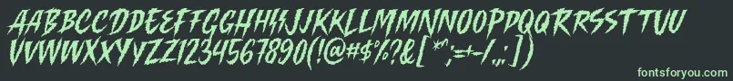 Killing Harmonic Font by Keithzo 7NTypes-Schriftart – Grüne Schriften auf schwarzem Hintergrund