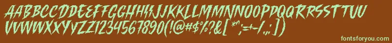 fuente Killing Harmonic Font by Keithzo 7NTypes – Fuentes Verdes Sobre Fondo Marrón