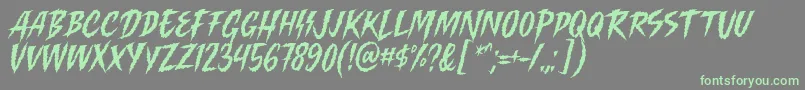 Fonte Killing Harmonic Font by Keithzo 7NTypes – fontes verdes em um fundo cinza