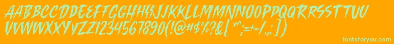 fuente Killing Harmonic Font by Keithzo 7NTypes – Fuentes Verdes Sobre Fondo Naranja